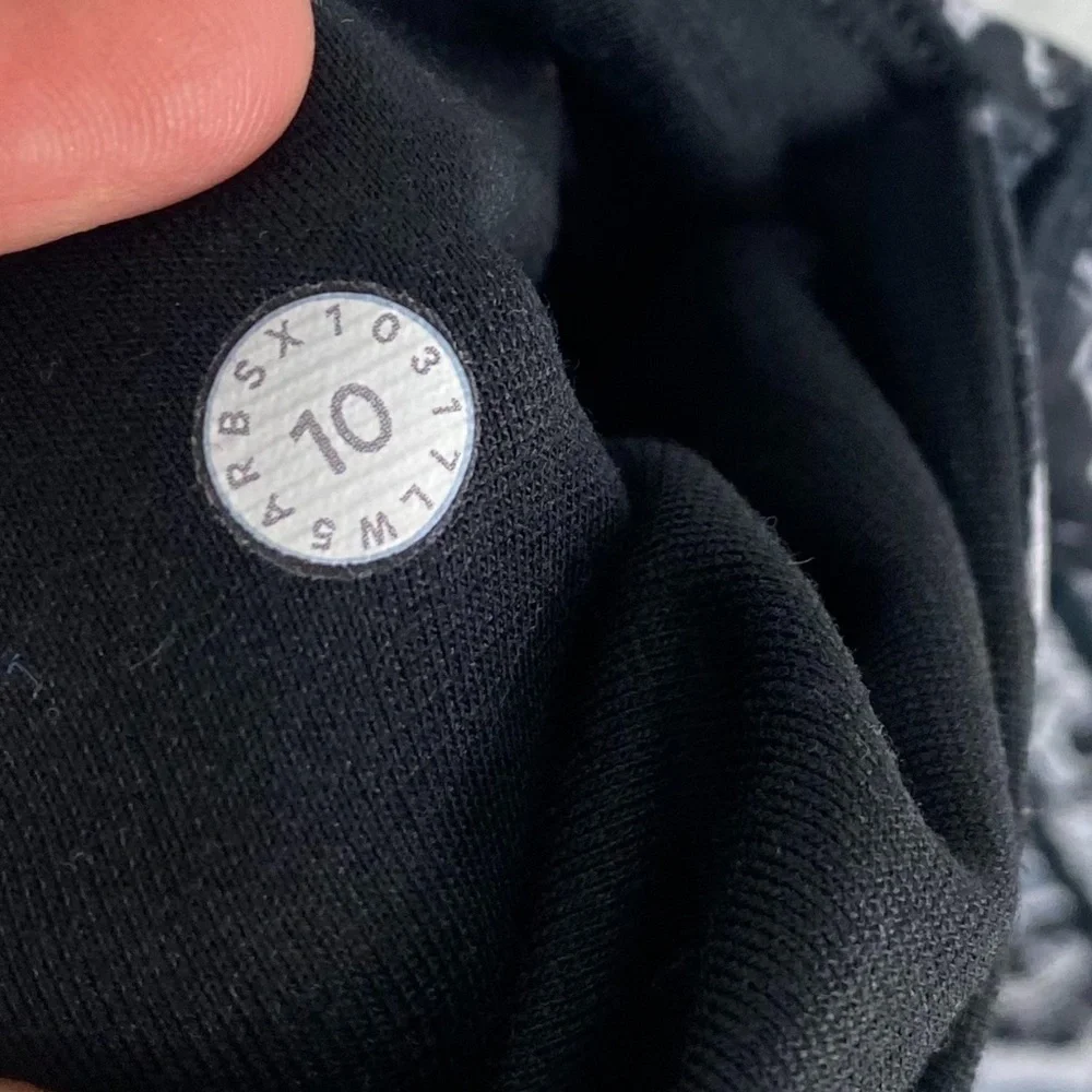 Lululemon Train Times 7/8 Pant Interlaced Starlight Black / Black SZ 10